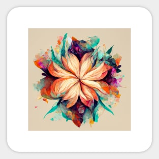 beautiful Flower Art Illustration Abstract Pattern Floral roses Sticker